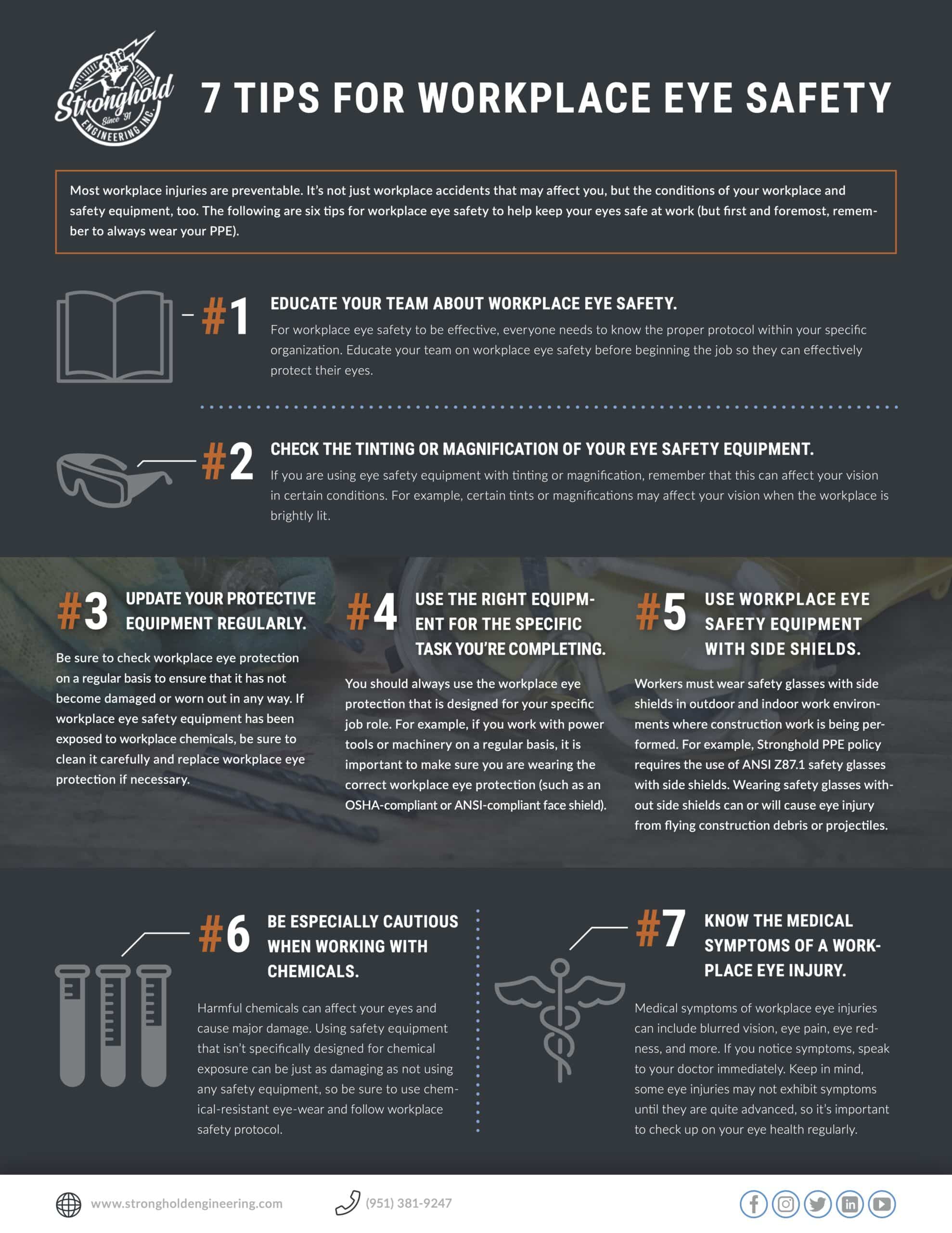 workplace eye safety infographic